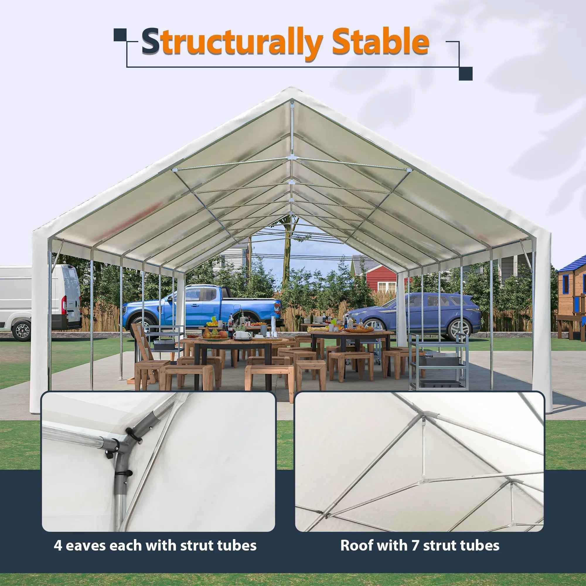 20x40FT Heavy Duty Party Tent with Removable Sidewalls by HouseOfZazla