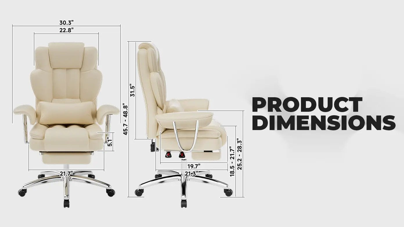 Big and Tall Executive Office Chair with Footrest by HouseOfZazla