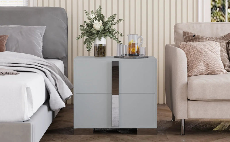 Modern End Table with Drawers by HouseOfZazla