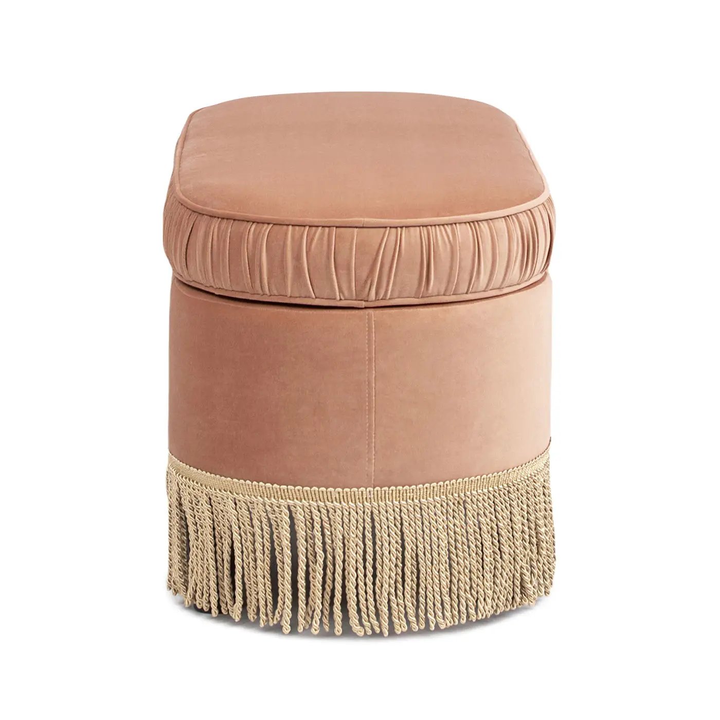 Serena - Contemporary Design Oval Storage Bench Ottoman by HouseOfZazla