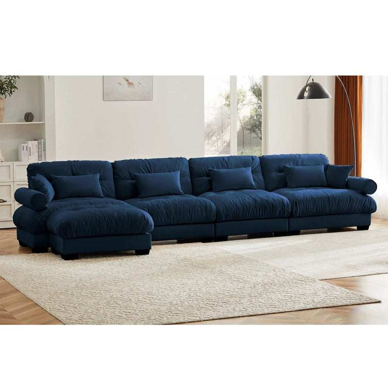 Super Comfort Oversized Modular Sectional Sofa With Movable Ottoman by Unique Piece Furniture