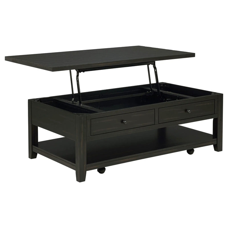 Payne 48-inch Mobile Lift Top Coffee Table Distressed Java by Unique Piece Furniture