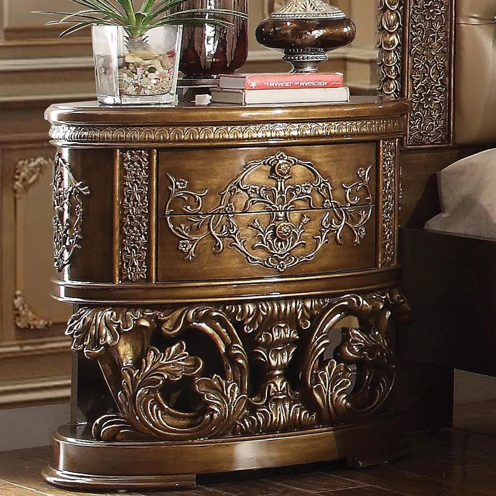 Constantine - Nightstand - Brown & Gold by Unique Piece Furniture