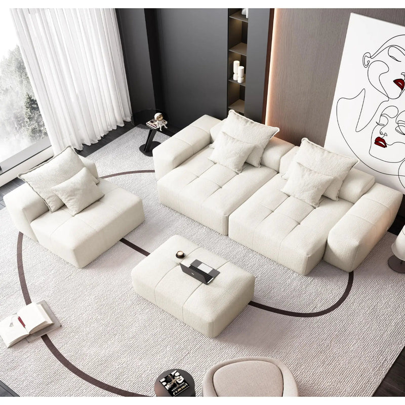 Modern Oversized DIY Combination Modular Sectional Sofa With Pillows by HouseOfZazla