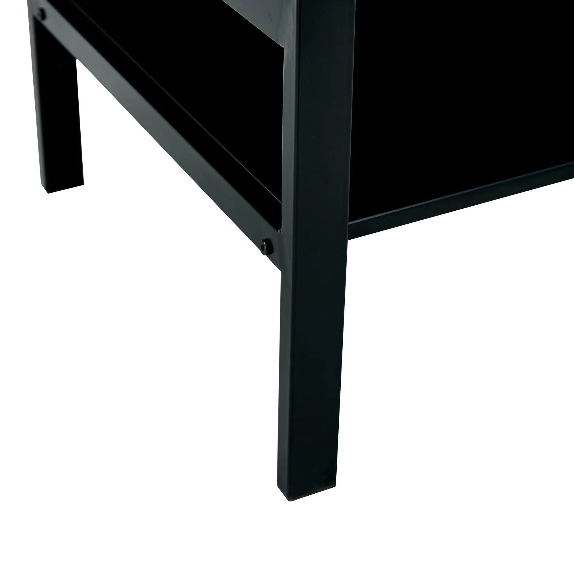 Glass Lift Top Coffee Table, Modern Simple 2-Layer Tempered Glass Coffee Table For Living Room - Black by HouseOfZazla
