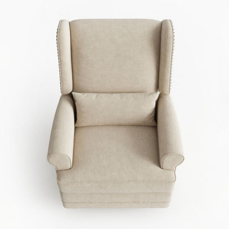 Extra Wide Swivel Recliner Glider Chair With Footrest by HouseOfZazla