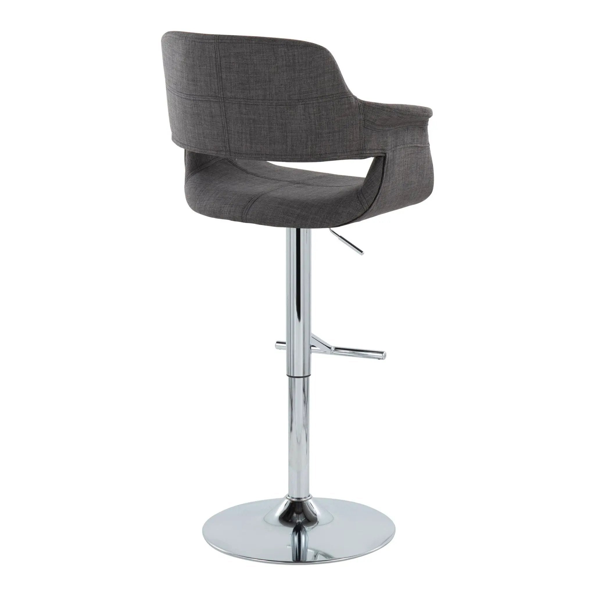 Vintage Flair - Mid Century Modern Adjustable Barstool & Straight T Footrest (Set of 2) by HouseOfZazla