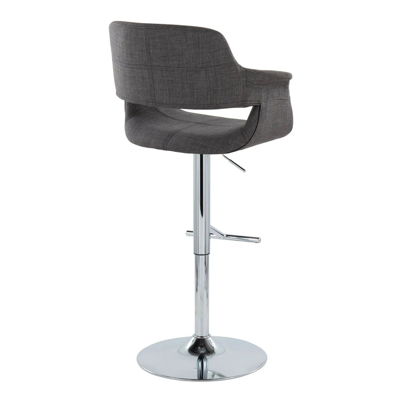 Vintage Flair - Mid Century Modern Adjustable Barstool & Straight T Footrest (Set of 2) by HouseOfZazla