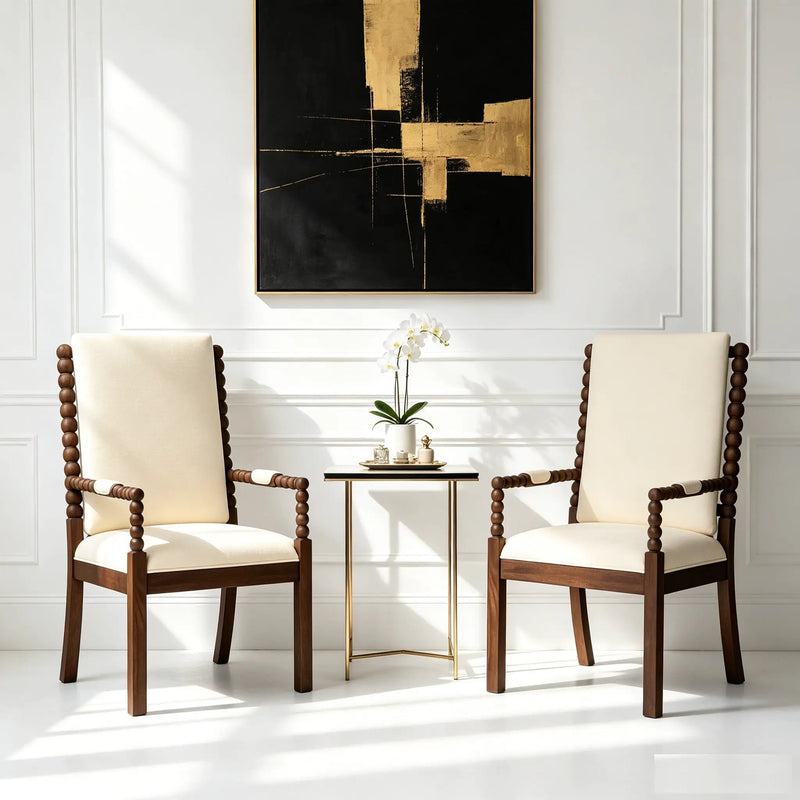 Set of 2 Rubber Wood Dining Chairs by HouseOfZazla