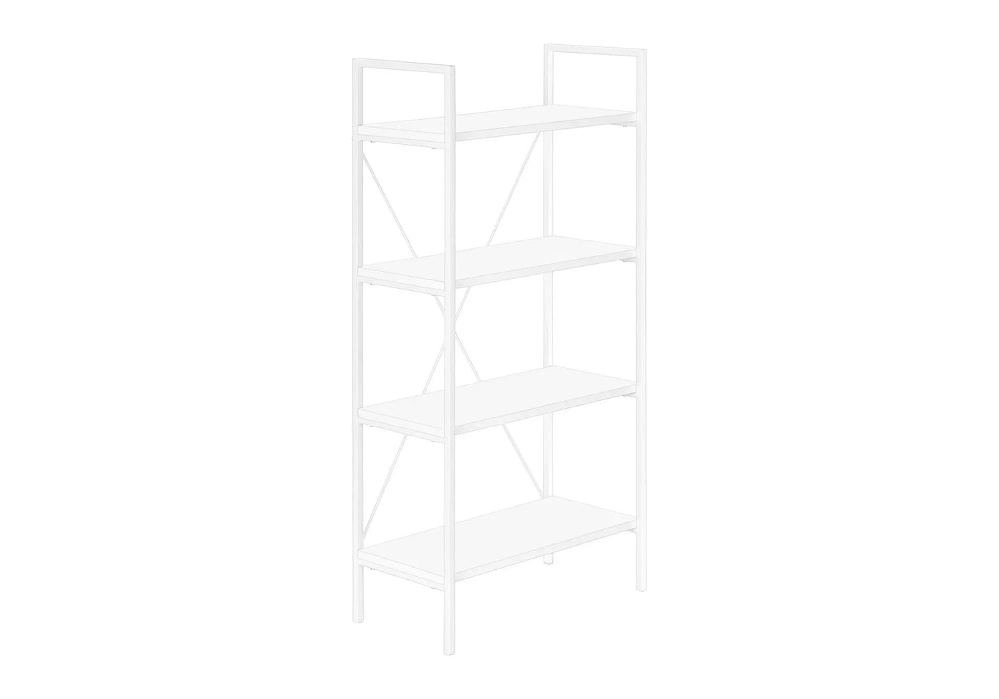 Bookshelf, Bookcase, 4 Tier, Office, Bedroom, Contemporary, Modern by Unique Piece Furniture