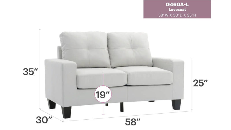 Newbury - Track Arm Loveseat For Cozy Spaces by Unique Piece Furniture