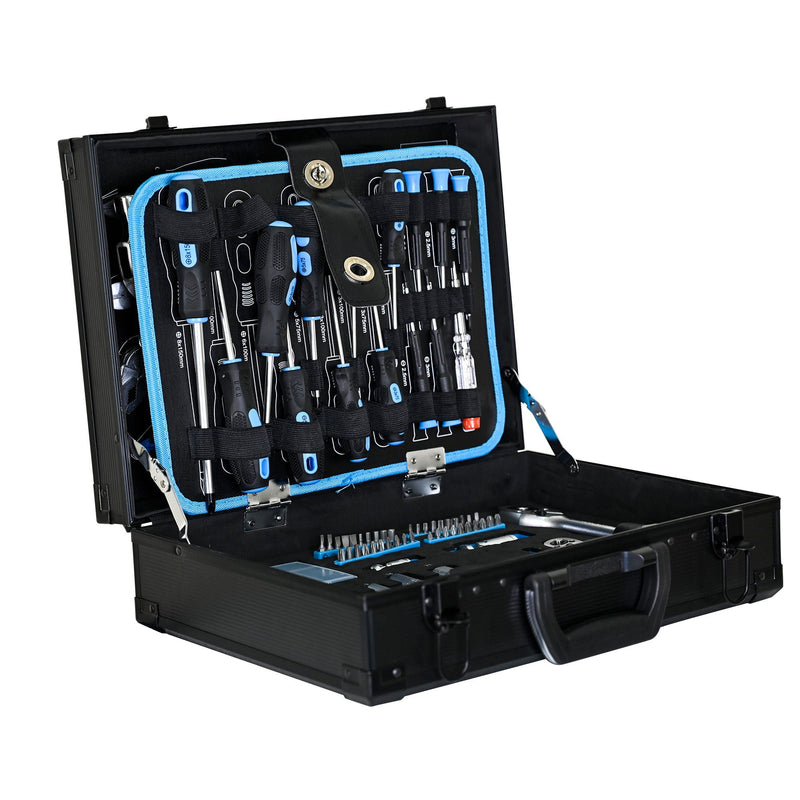 Combined Maintenance Tool Suitcase 247 Pieces Of Basic Home Maintenance Tool Set General Machinery Tool Set - Blue by HouseOfZazla