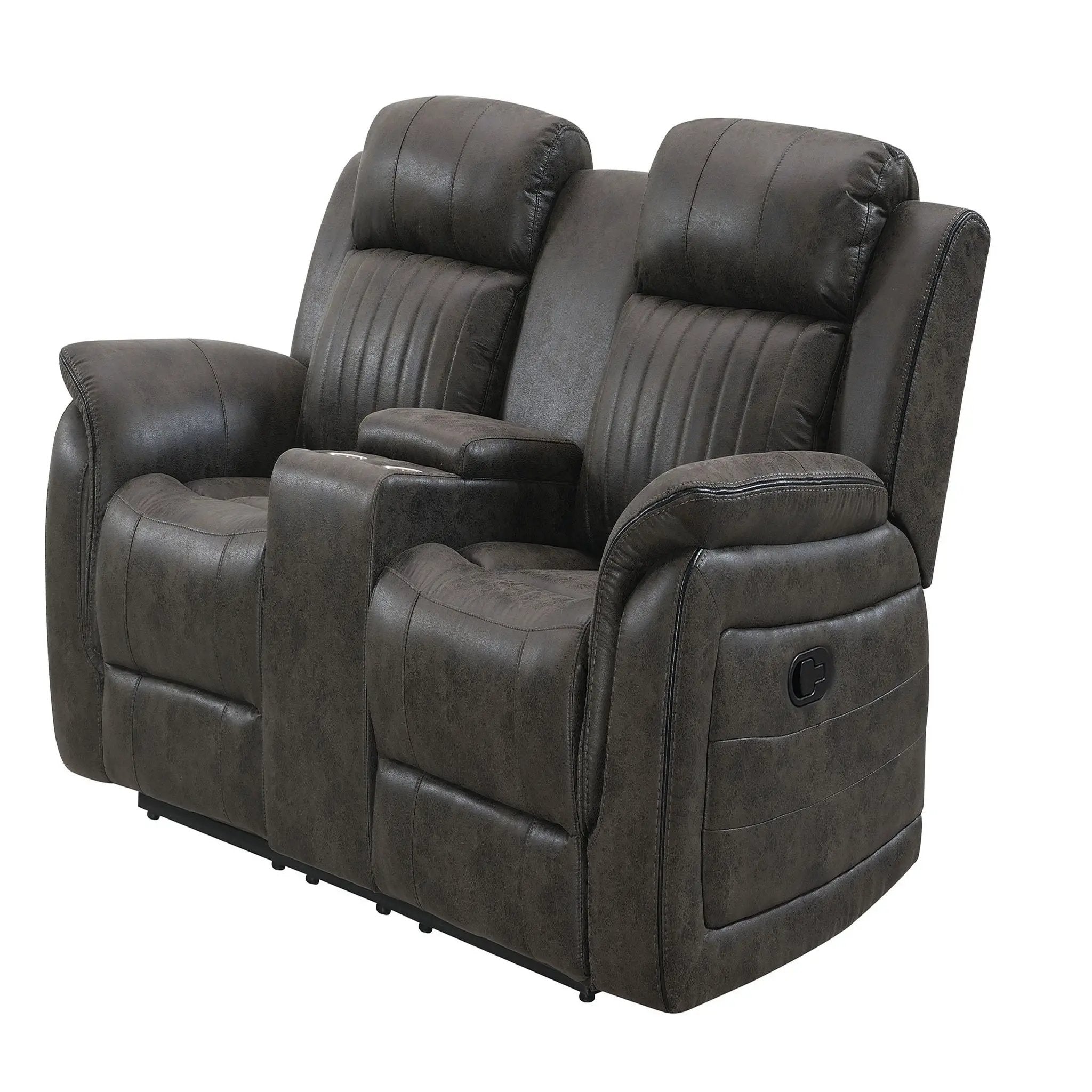 Steban - Console Reclining Loveseat - Gray by Unique Piece Furniture
