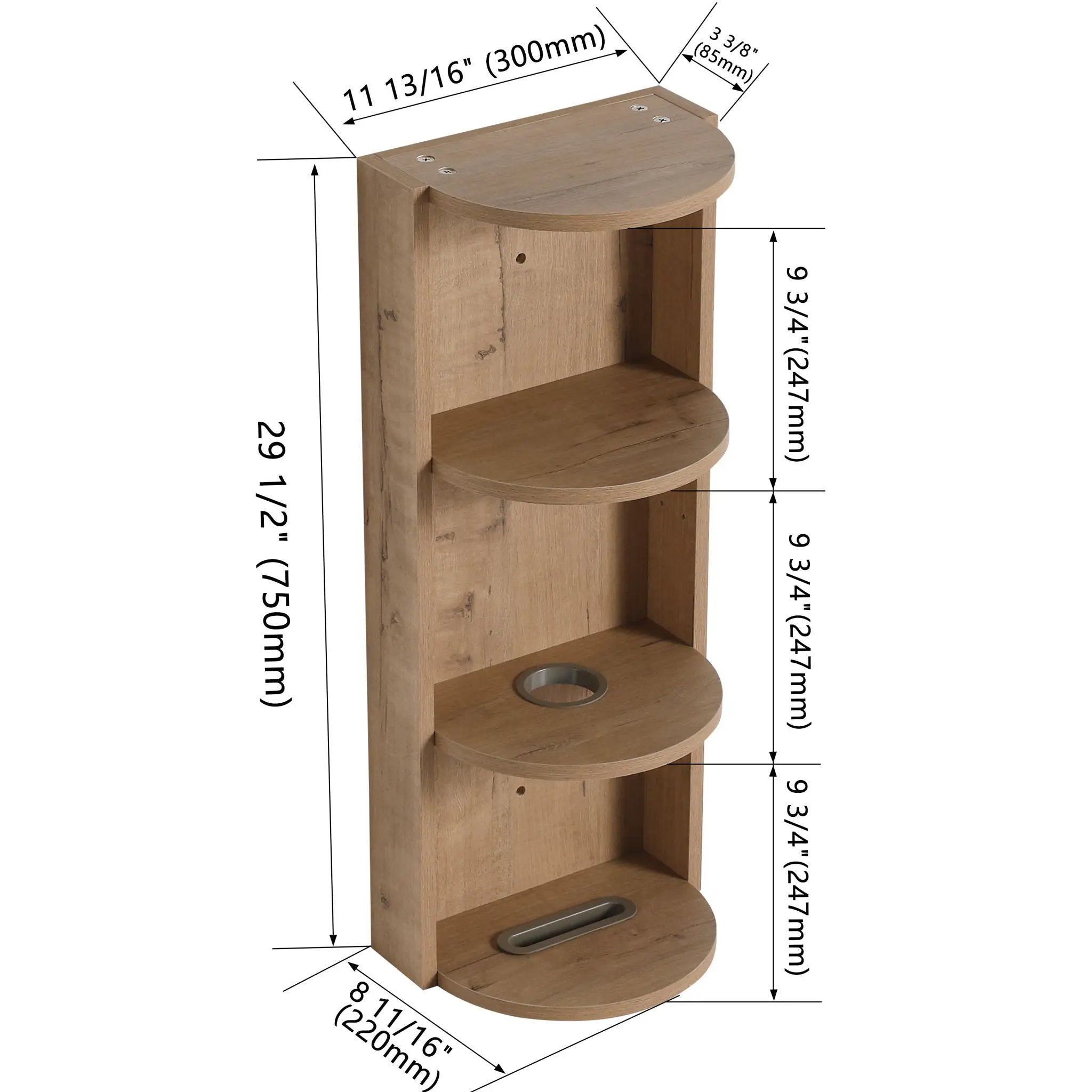 Bathroom Wall Mounted Storage Rack With Floating Design by HouseOfZazla