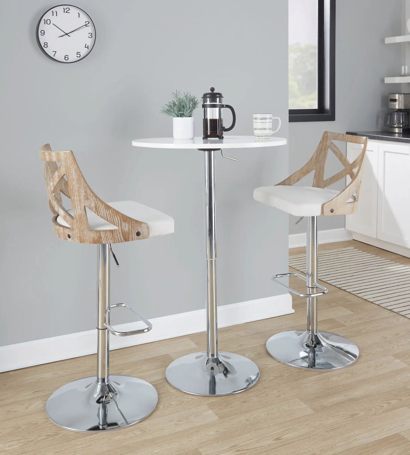 Elia - Contemporary Adjustable Bar Table by HouseOfZazla