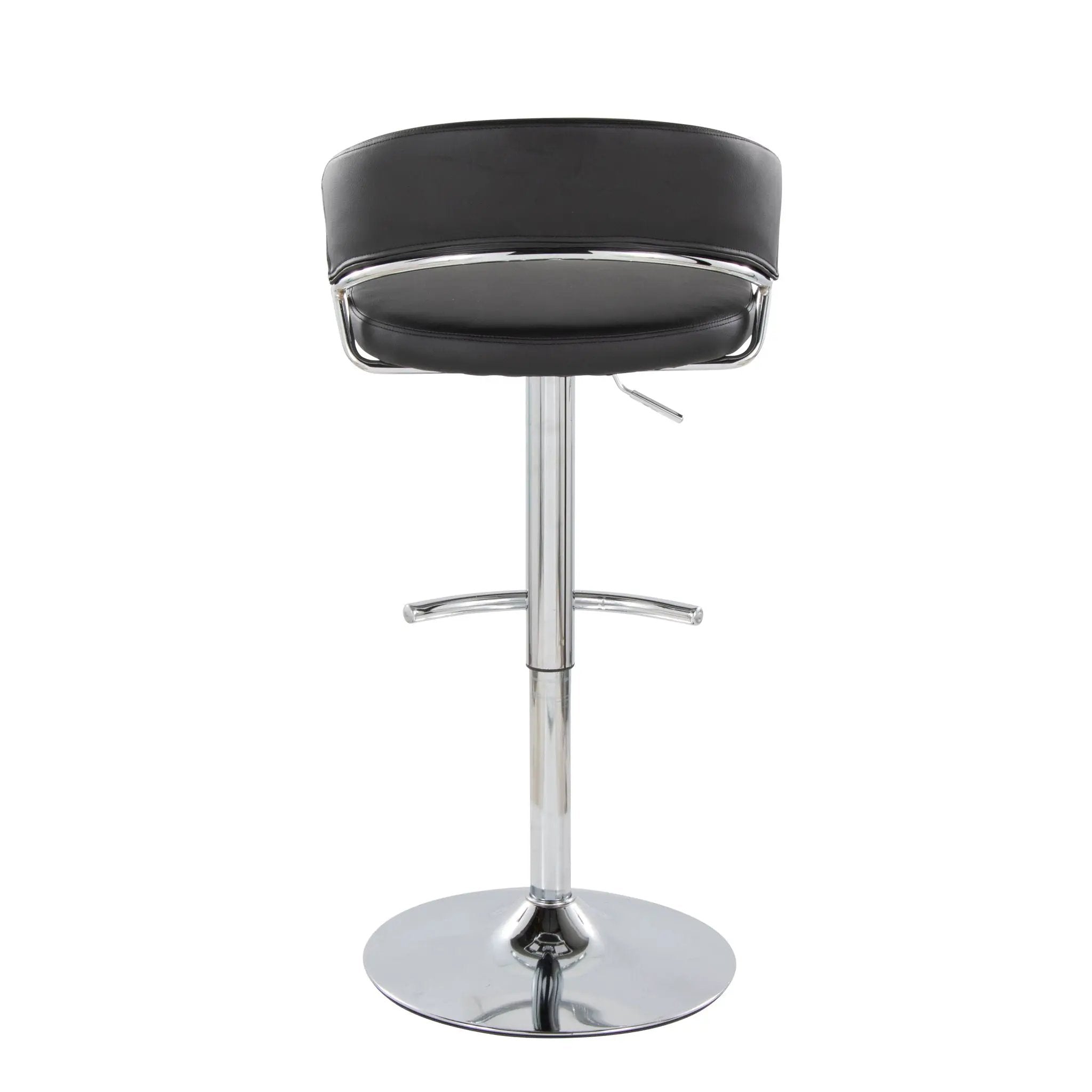 Jie - Contemporary Adjustable Barstool With Swivel & Rounded T Footrest (Set of 2) by Unique Piece Furniture