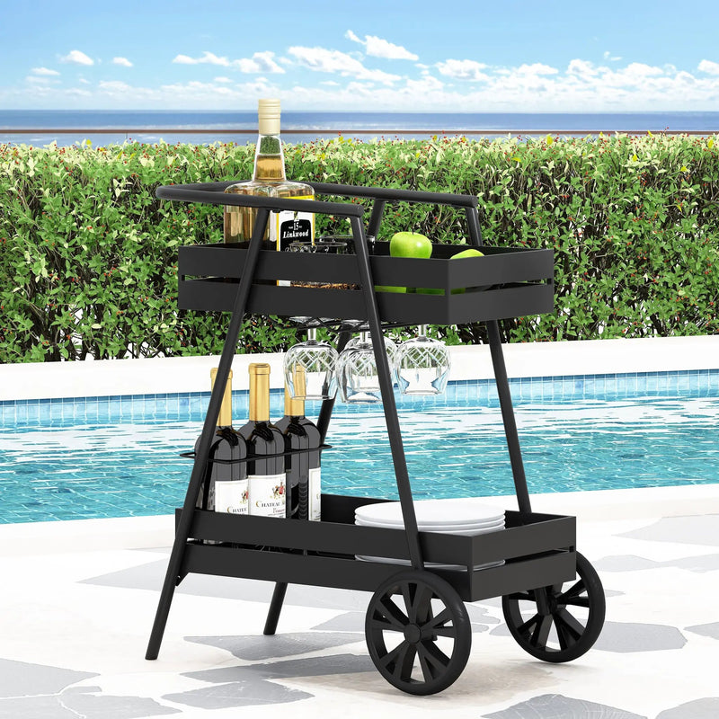 Modern Industrial Bar Cart by HouseOfZazla