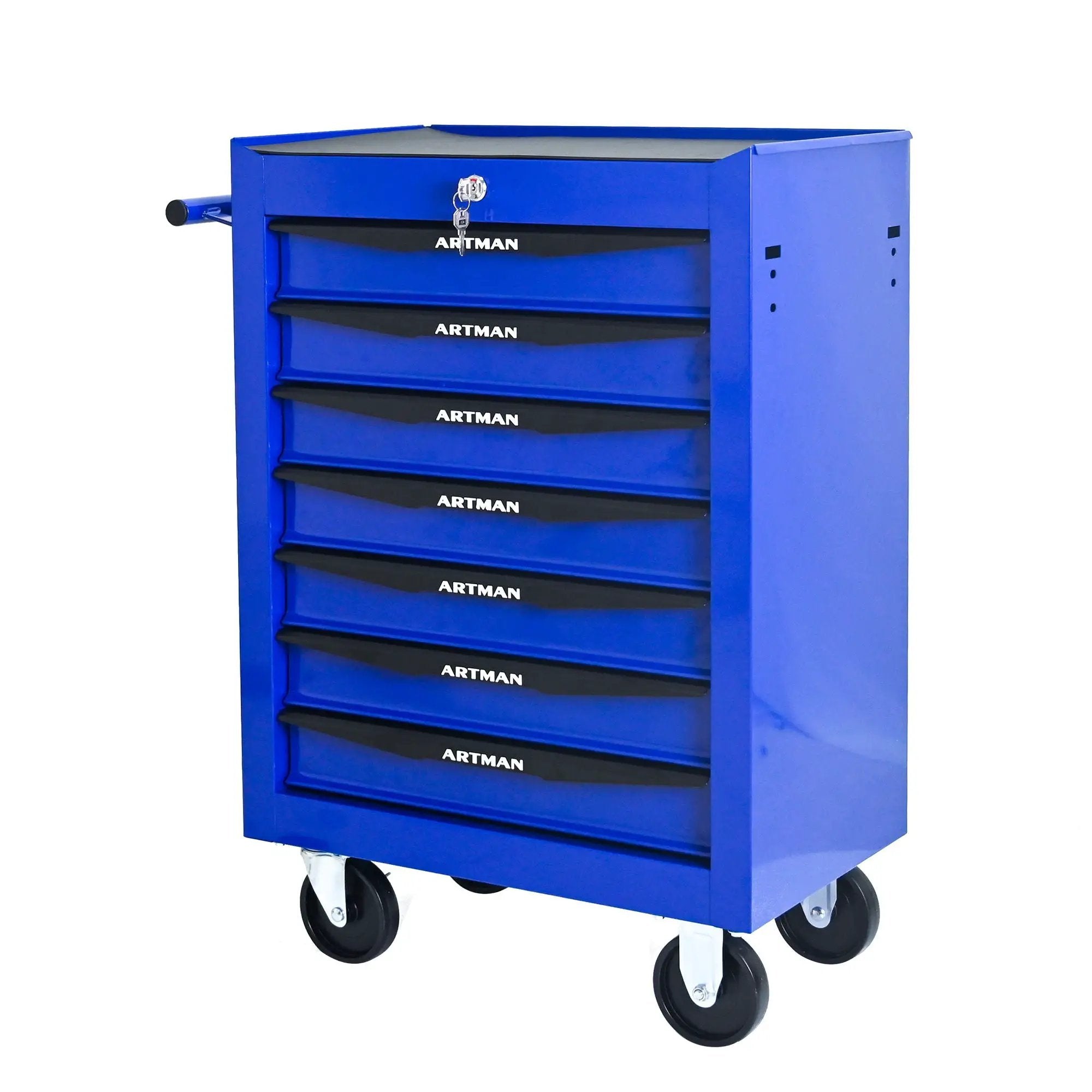 Rolling Metal Tool Chest With Drawers, Steel Storage Cabinet With Ball Bearing Slides by HouseOfZazla