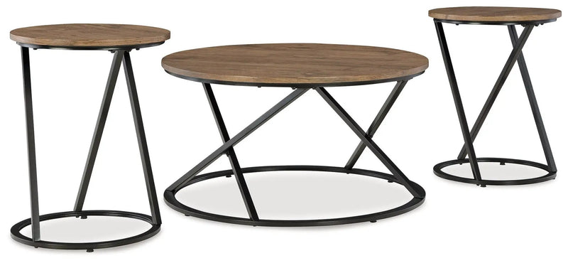 Cassbryn - Occasional Table Set (Set of 3) - Brown / Black by Unique Piece Furniture