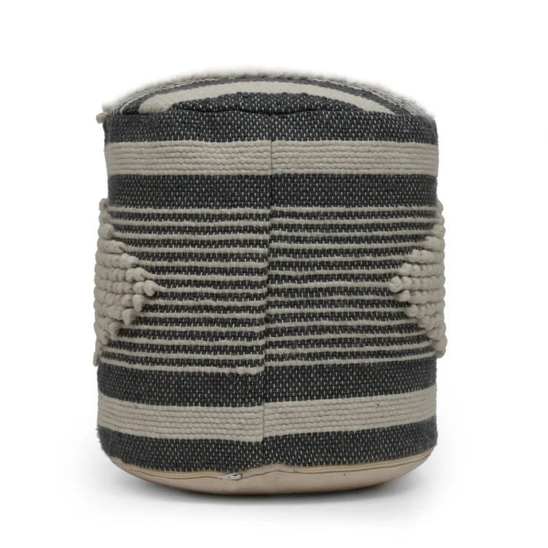 Diamond - Handcrafted Cylindrical Pouf by HouseOfZazla