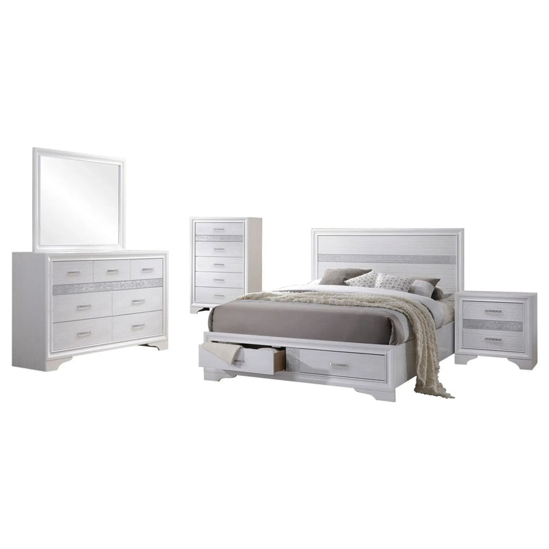Miranda 5-piece Eastern King Bedroom Set White by Unique Piece Furniture