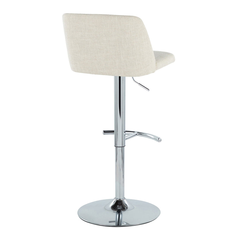 Toriano - Contemporary Adjustable Barstool Swivel With Rounded T Footrest (Set of 2) by Unique Piece Furniture