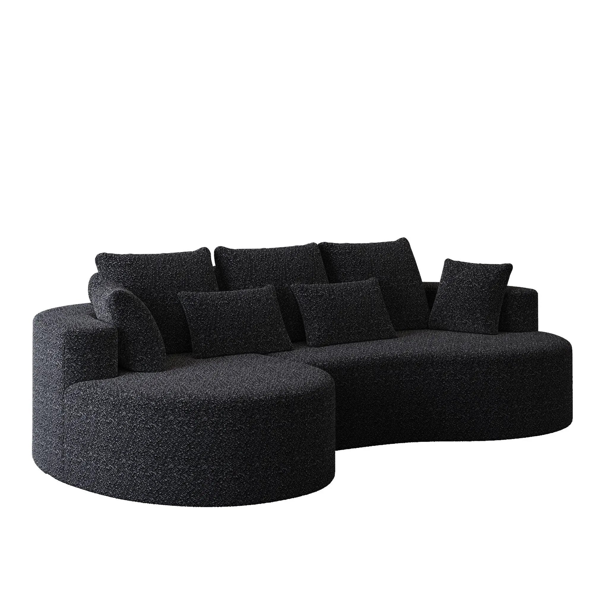 Curved Oversized Sectional Sofa With Extra Deep Seat by HouseOfZazla