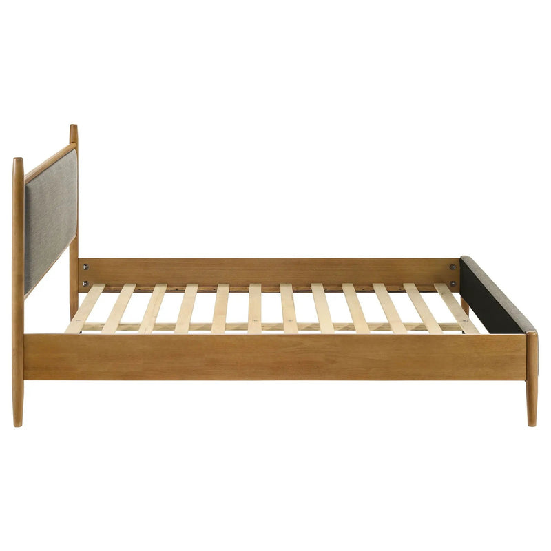 Mason 46-inch Queen Panel Platform Bed Grey and Light Brown by Unique Piece Furniture