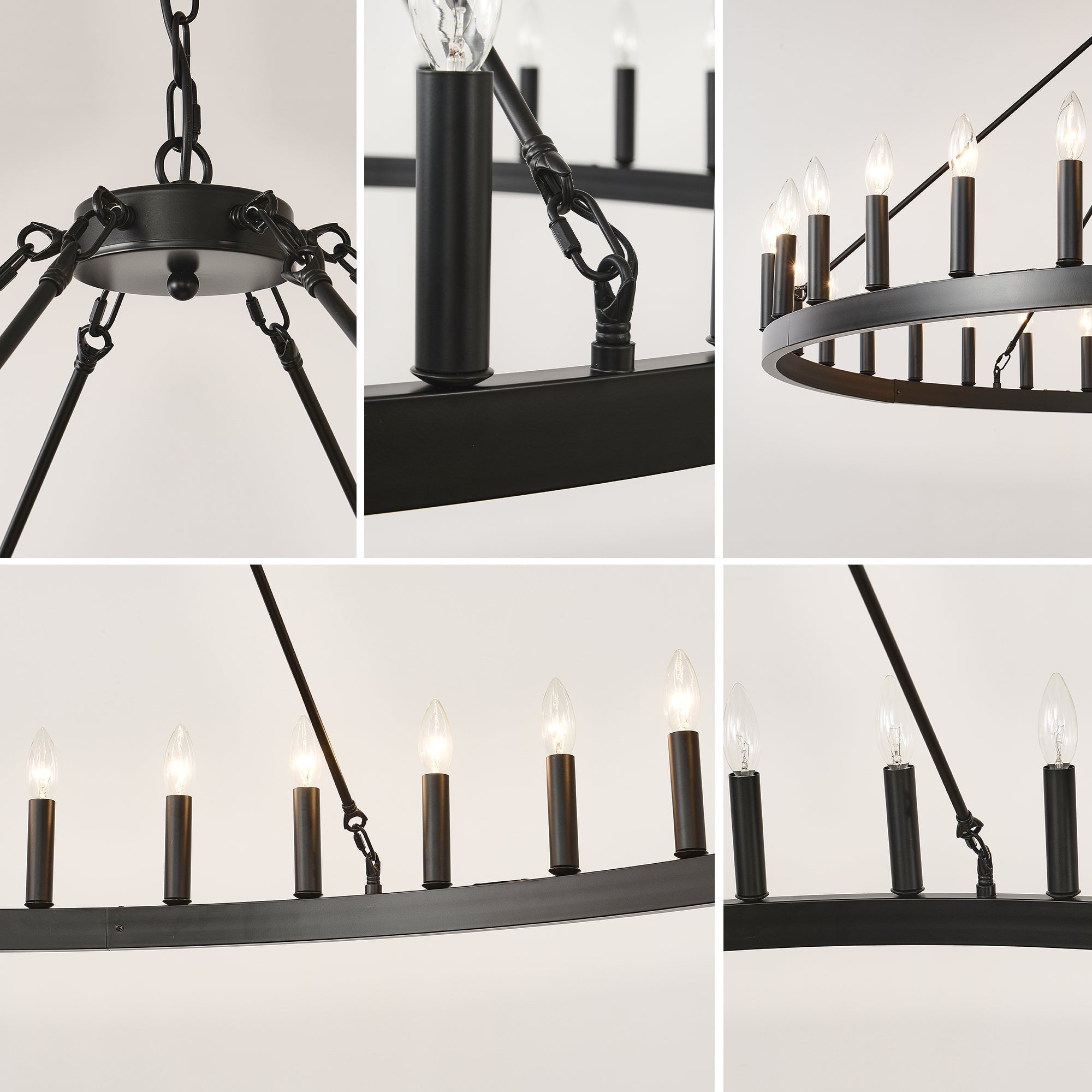 59.1 Inch 36-Light Wagon Wheel Chandelier by HouseOfZazla
