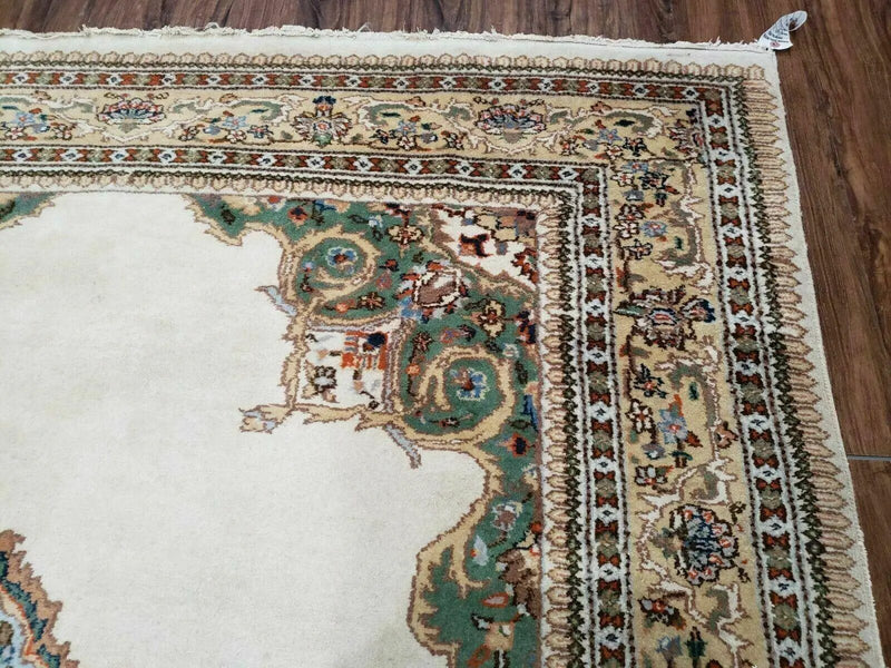6' X 9' Vintage Handmade India Open Field Tribal Wool Rug Carpet Medallion Nice by Jewel Rugs