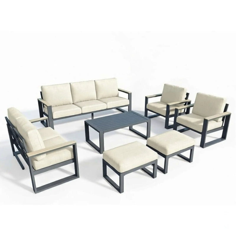 Modern Outdoor Sofa Set With Coffee Table by HouseOfZazla
