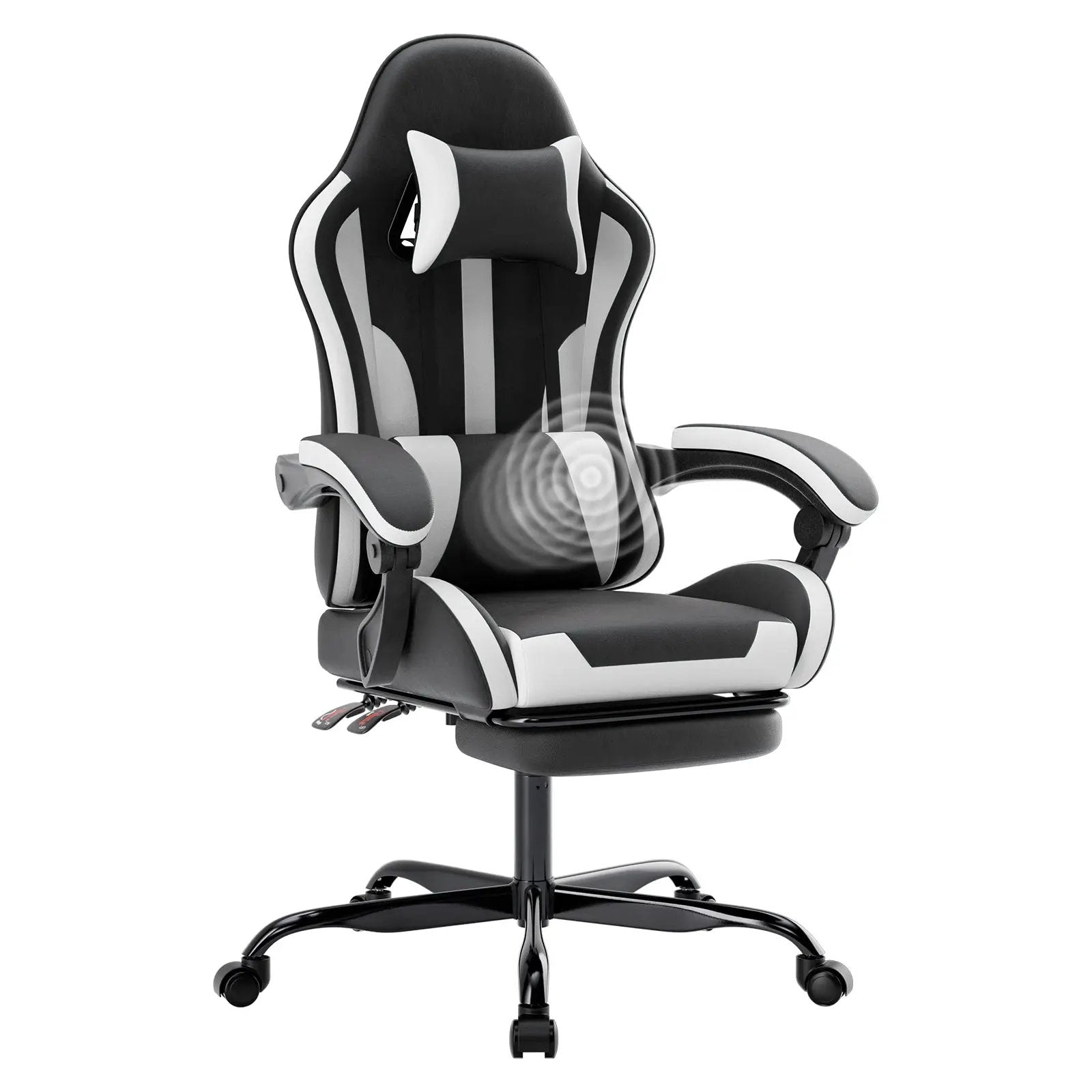 Ergonomic Gaming Chair with Footrest and Lumbar Support by HouseOfZazla