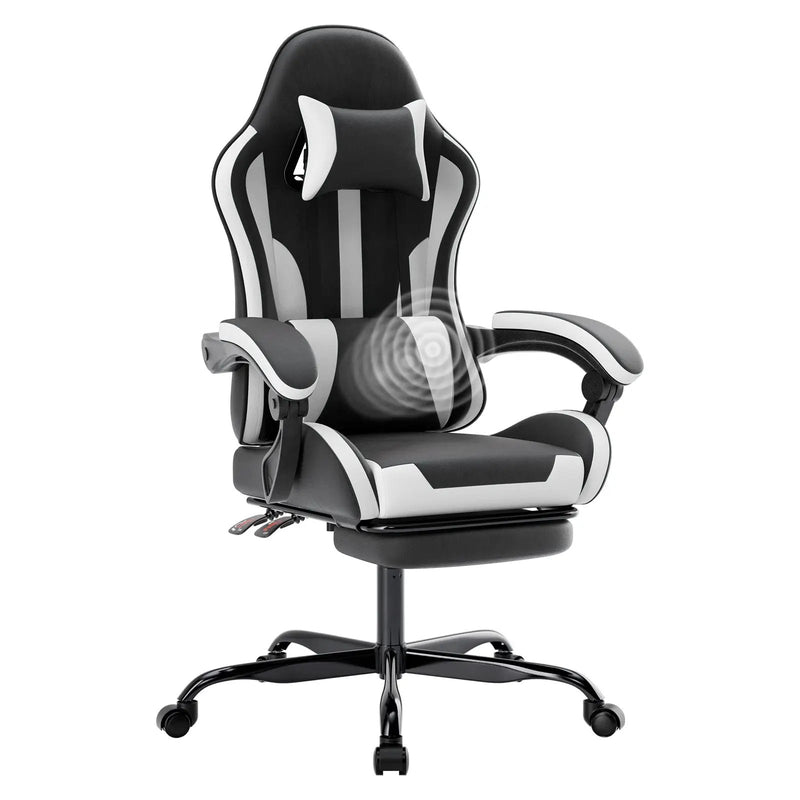 Ergonomic Gaming Chair with Footrest and Lumbar Support by HouseOfZazla
