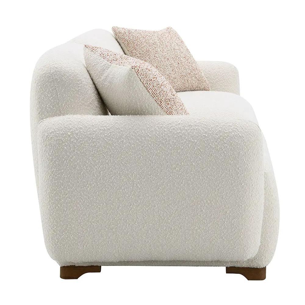Darius - Sofa With 2 Pillows - Beige Boucle by Unique Piece Furniture