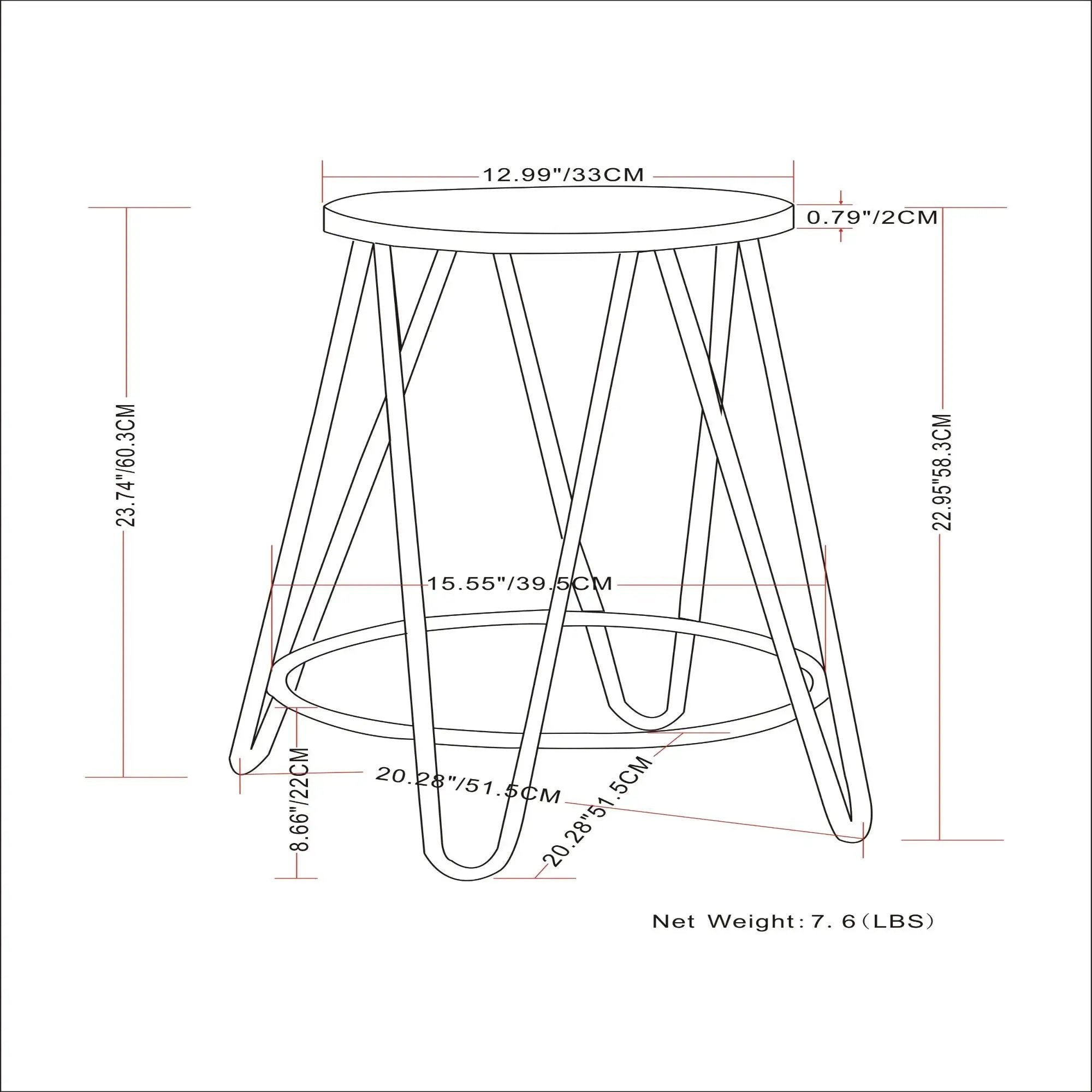 Simeon - Multifunctional Metal Stool With Wood Seat by Unique Piece Furniture