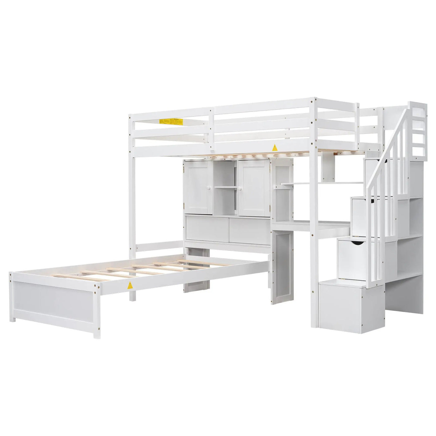 Loft Bed With Built In Desk And Staircase by HouseOfZazla