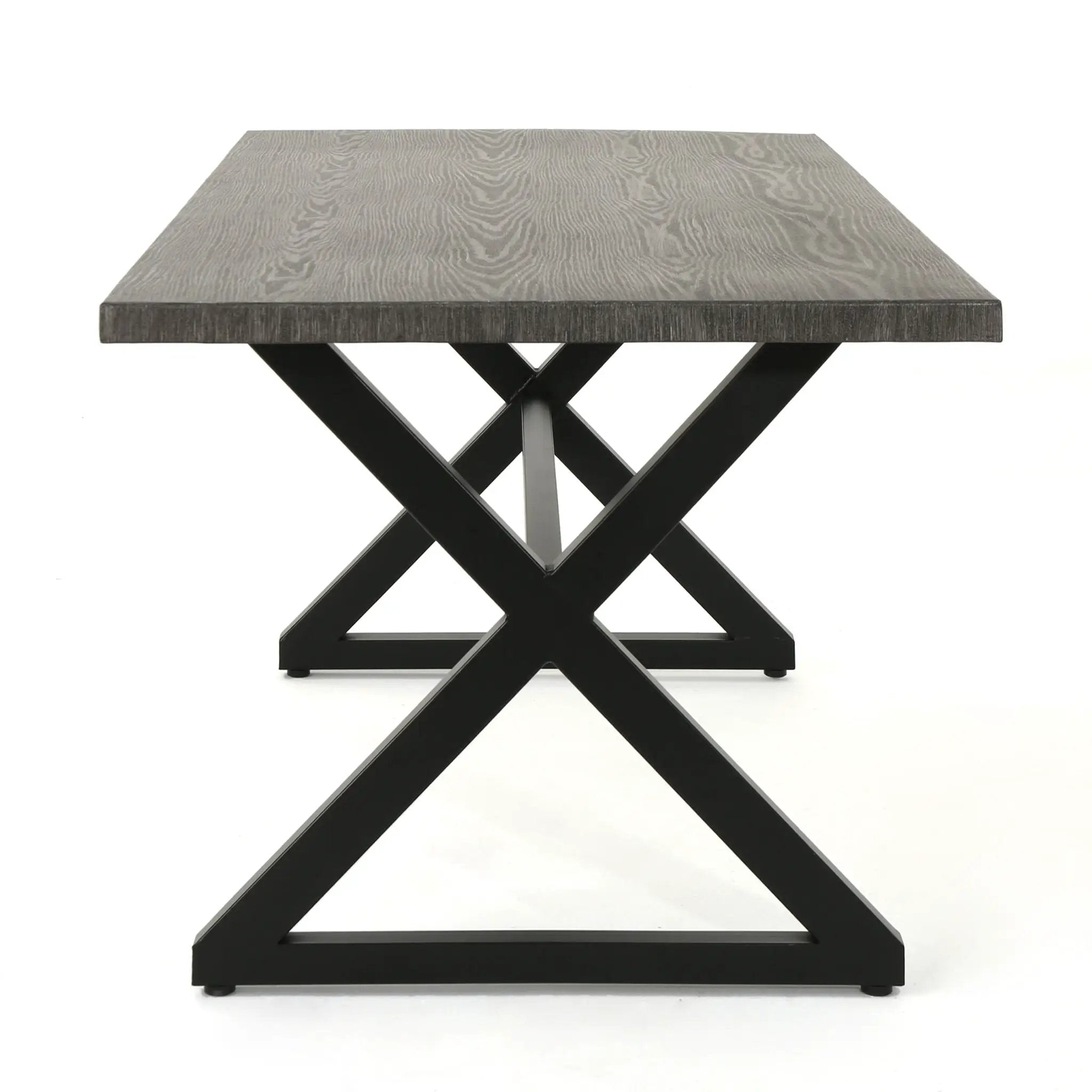 Rolando Outdoor Aluminum Dining Table with Steel Frame by HouseOfZazla