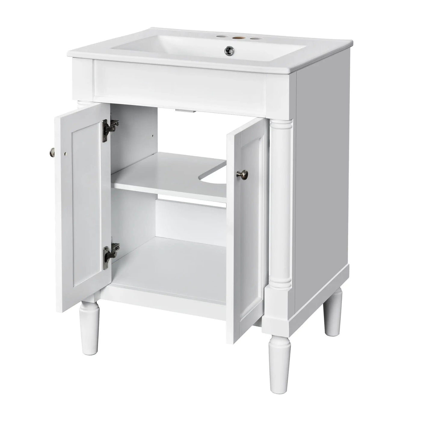 Bathroom Vanity With Top Sink, 2 Tier Storage Cabinet by HouseOfZazla