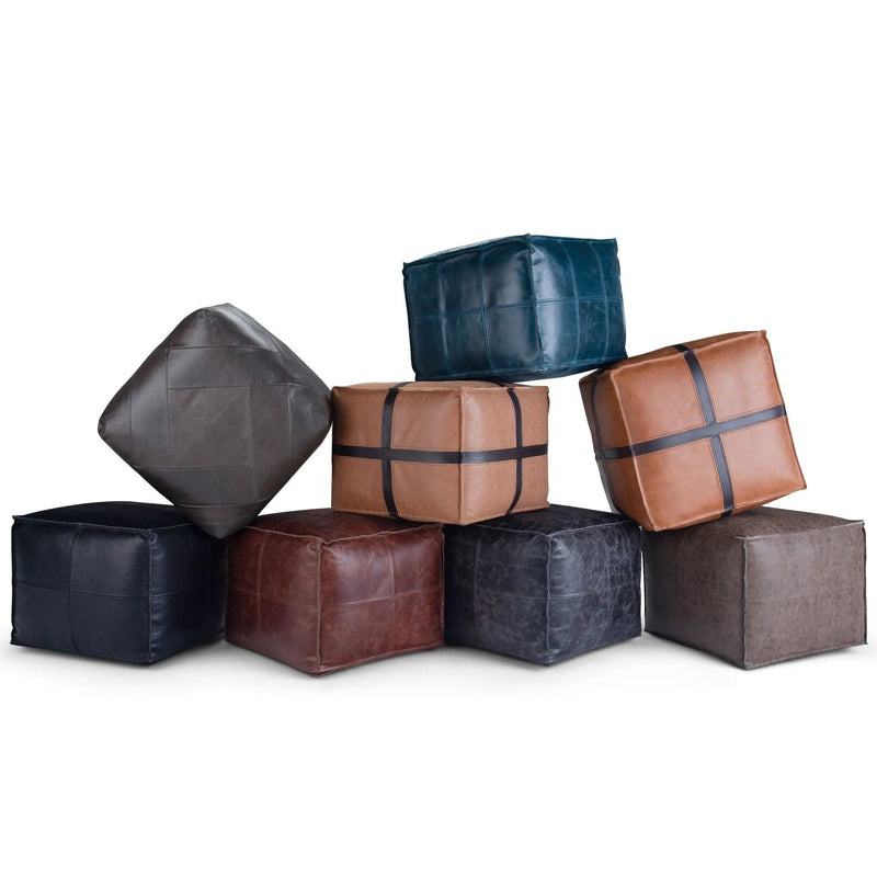 Bowen - Square Pouf - Black by Unique Piece Furniture