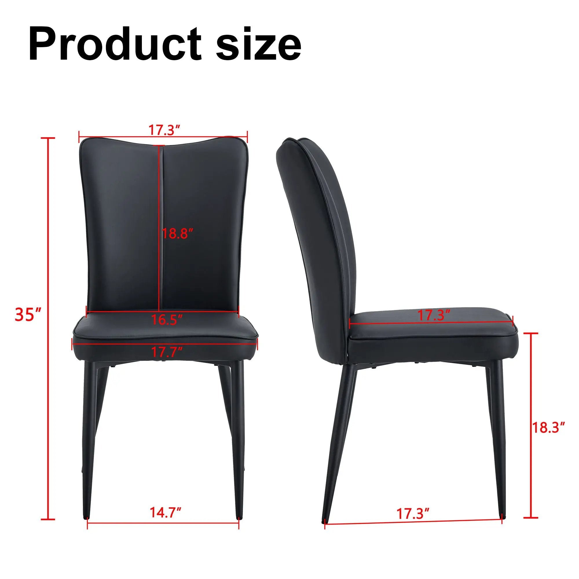 Modern Minimalist Dining Chairs (Set of 2) by HouseOfZazla