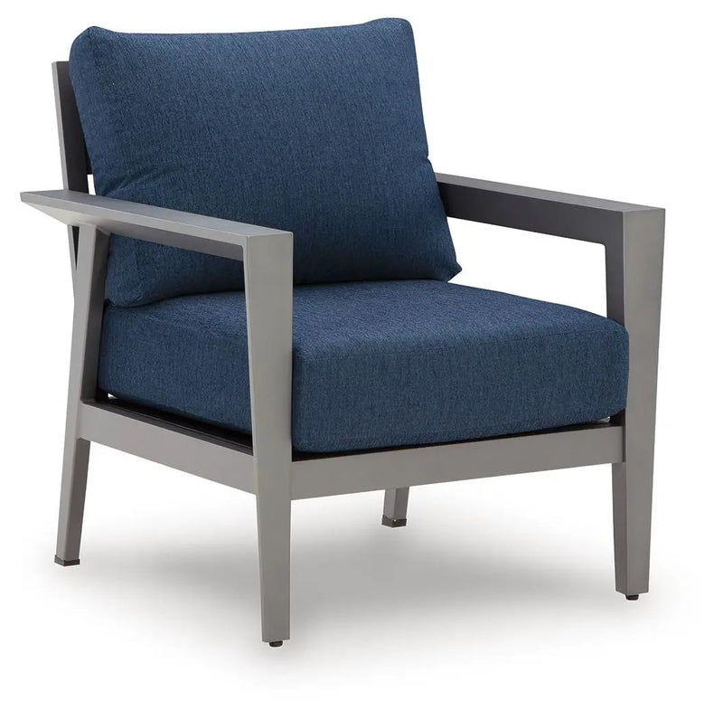 Gali - Sofa / Chairs / Table Set (Set of 4) - Gray / Blue by Unique Piece Furniture
