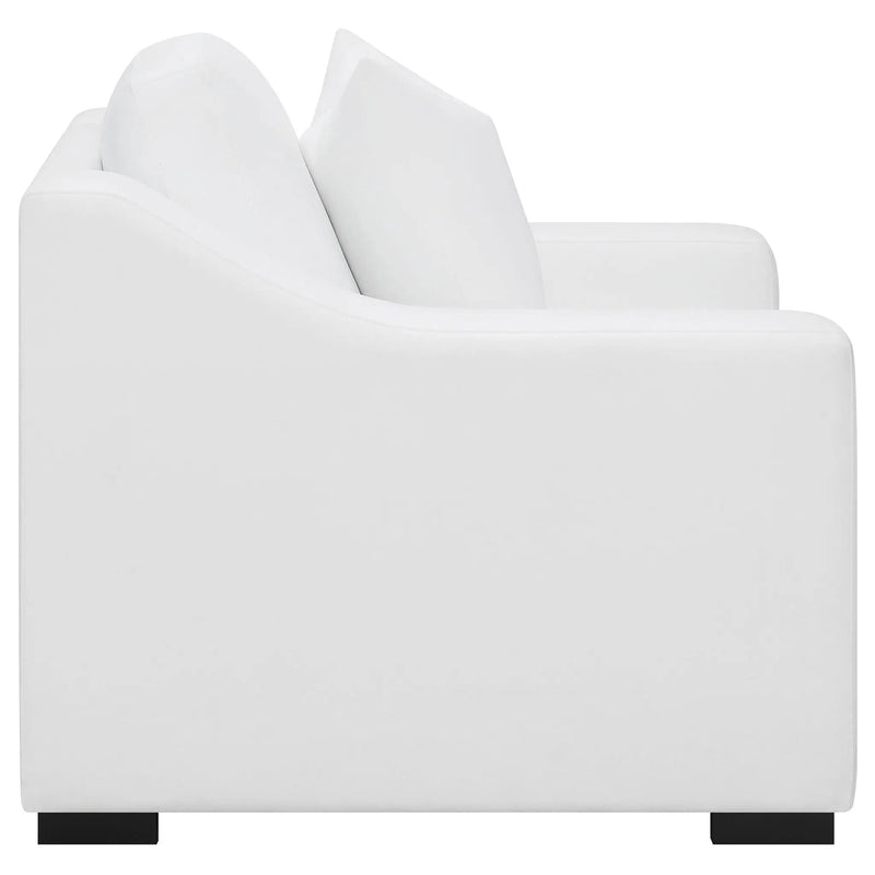 Chelan - Upholstered Sloped Arm Accent Chair - White