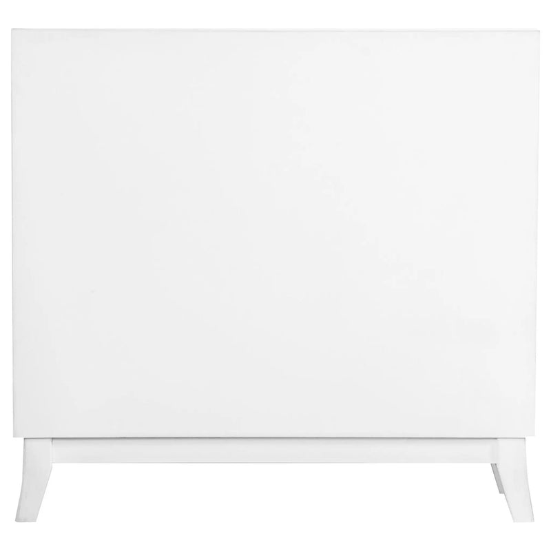 Gambon 2-door Wood Honeycomb Pattern Accent Cabinet White by Unique Piece Furniture