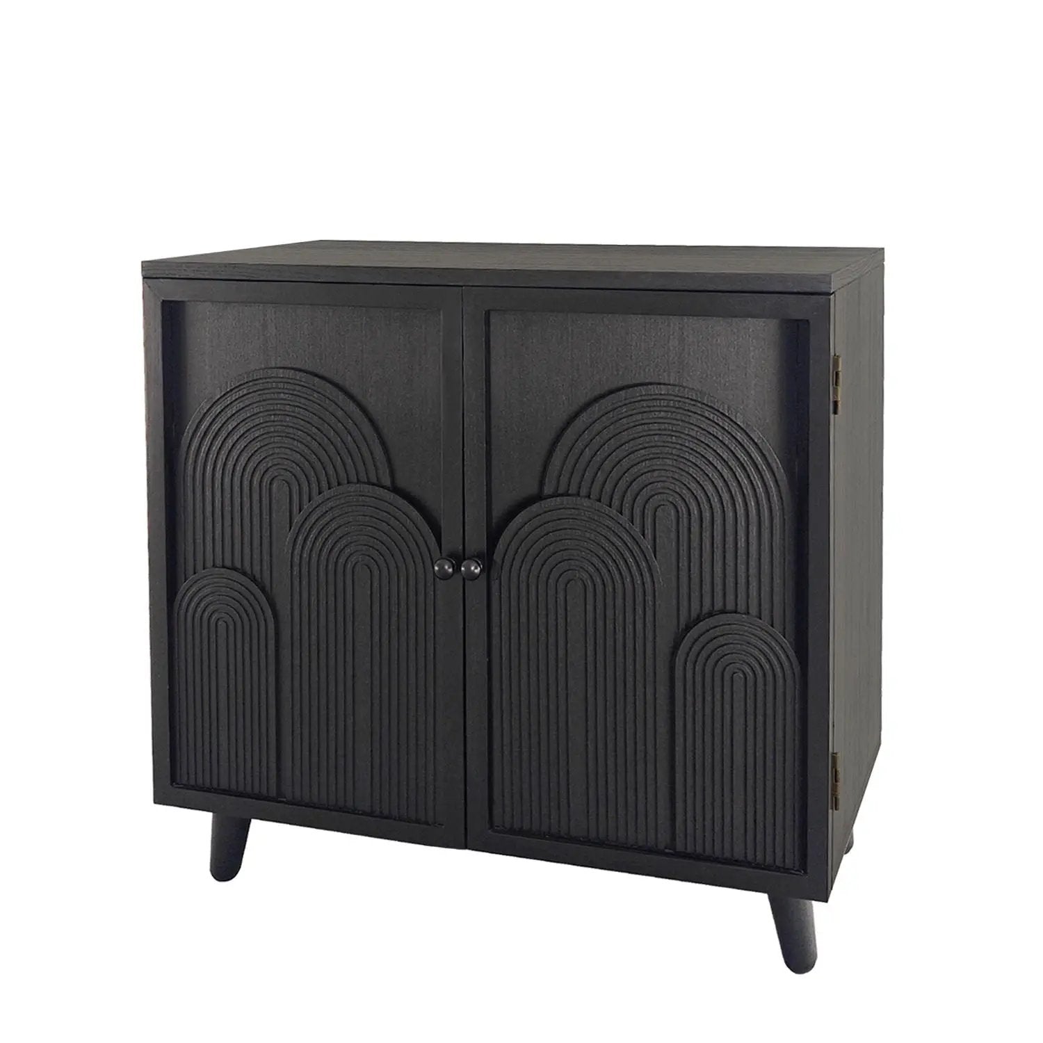 2 Door Accent Cabinet Storage Cabinet With Adjustable Shelf - Black by Unique Piece Furniture