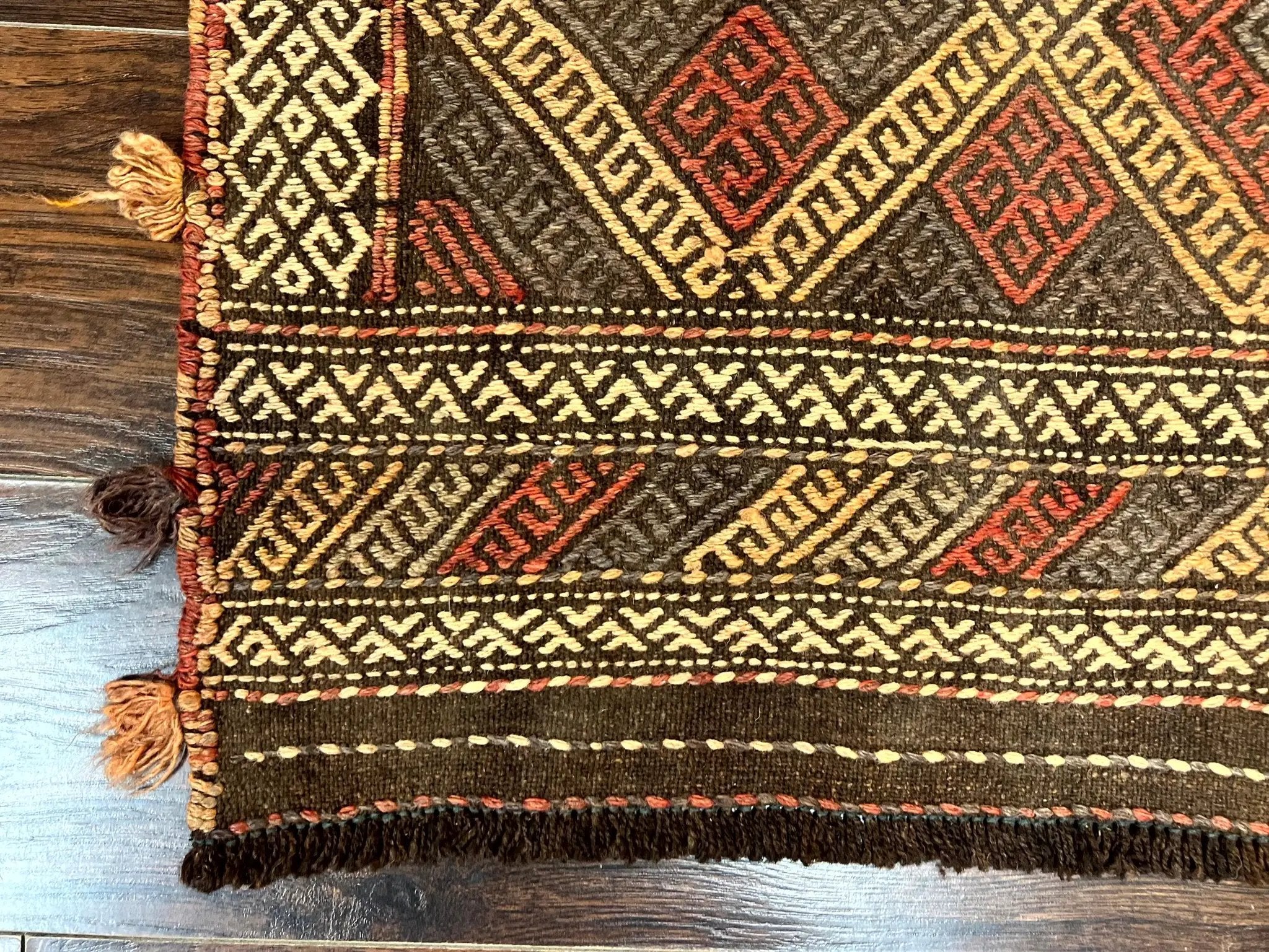 Tribal Runner Rug 2x8, Pakistani Turkoman Runner, Wool Handmade Vintage Rug by Jewel Rugs