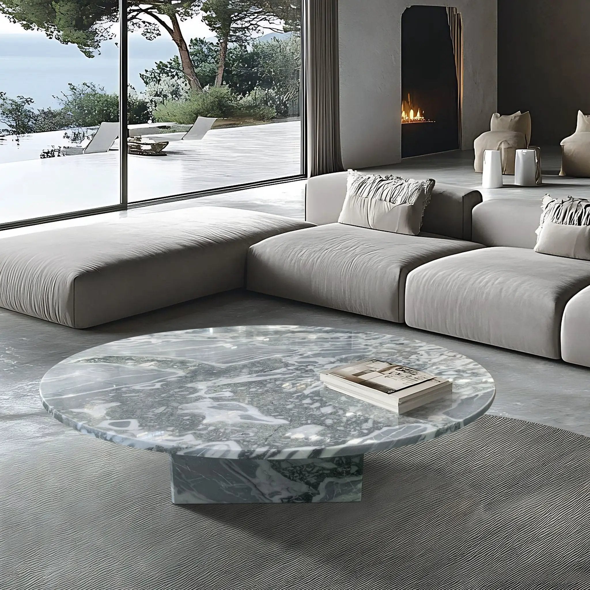Luxury Coffee Table With Unique Veining, Unique Stone Design by Unique Piece Furniture