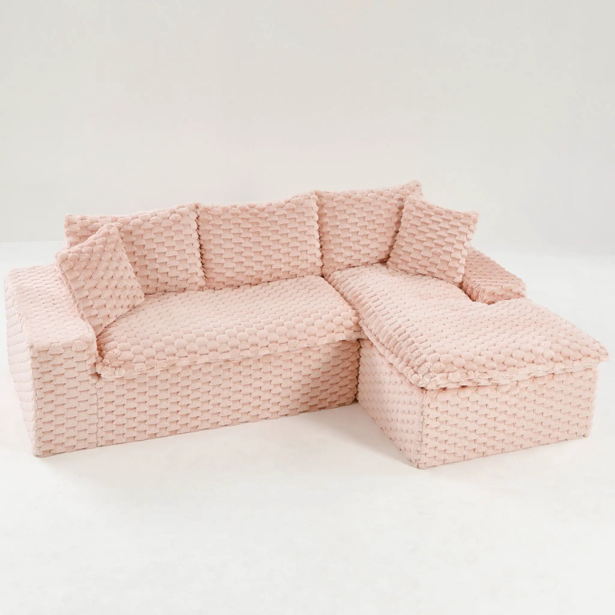 Modular Sofa, Convertible Twin Seat With Chaise Lounge by Unique Piece Furniture