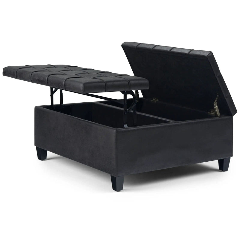 Harrison - Upholstered Coffee Table Storage Ottoman by Unique Piece Furniture