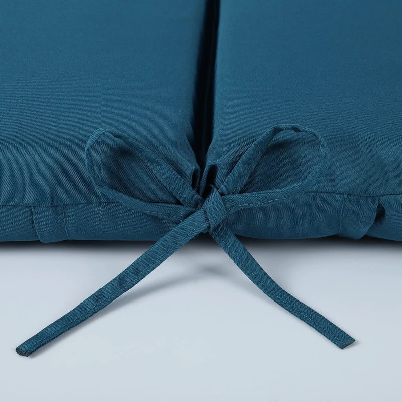 Outdoor Lounge Chair Cushion Set - Lake Blue Polyester, UV & Fade Resistant, 2PCS by HouseOfZazla