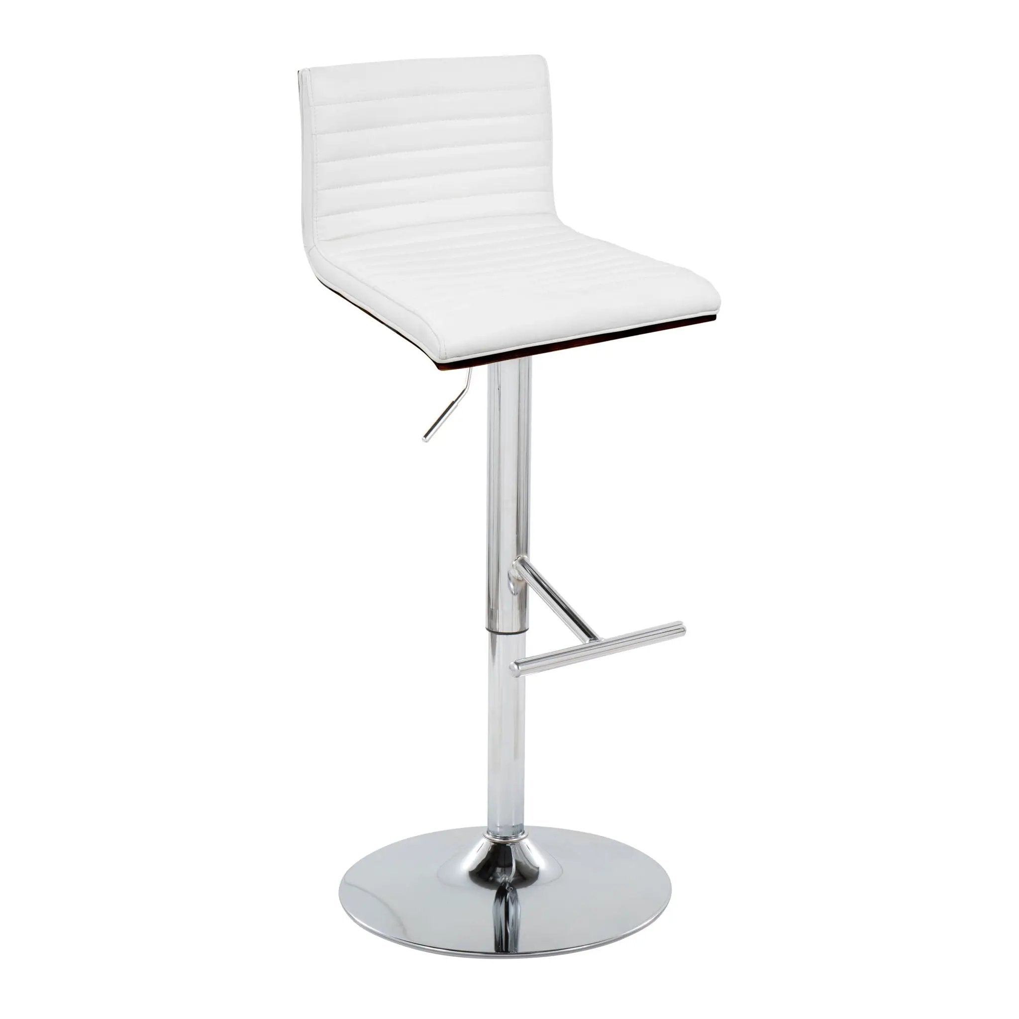 Mason - Contemporary Adjustable Barstool & Swivel With Straight T Footrest (Set of 2) by Unique Piece Furniture